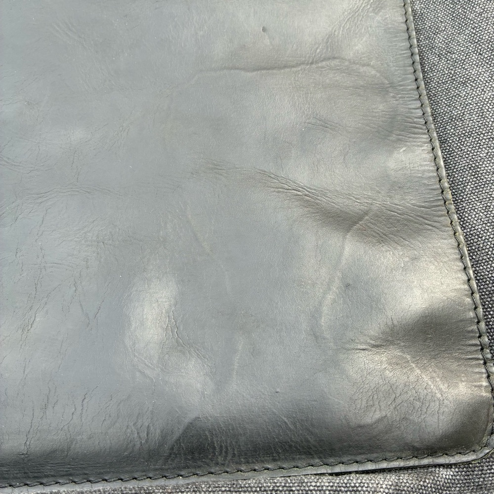 Garuglieri Italy Unisex Canvas & Genuine Leather Trim Travel Tote Laptop Bag - Picture 12 of 13